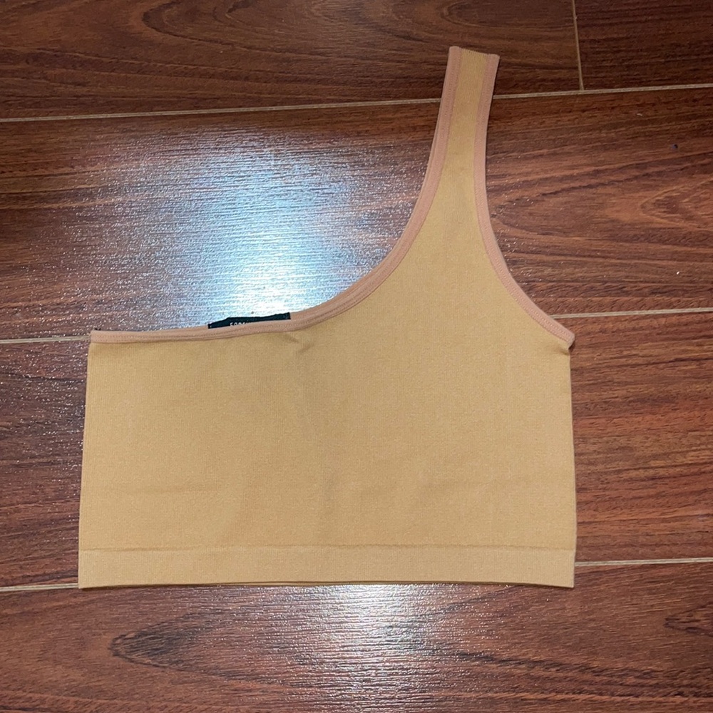 One shoulder seamless crop top